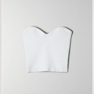 Babaton Sculpt Knit Sweetheart Top, White, Medium